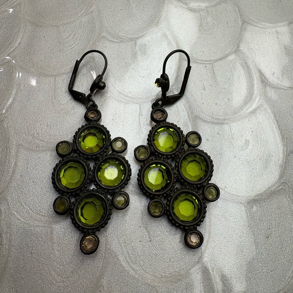 Sorrelli Elegant Green Dangle Earrings